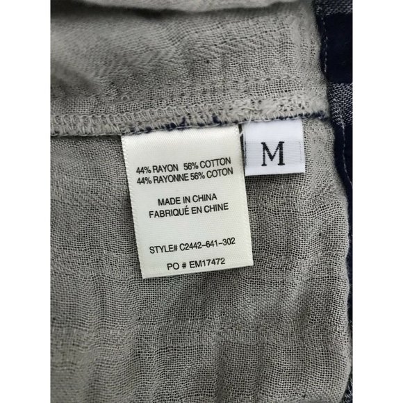 NEW CLOTH & STONE Sz M GINGHAM BELL SLEEVE TIE - Picture 11 of 11